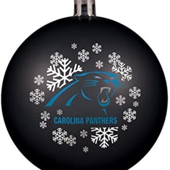 NEW Carolina Panthers NFL Snowflake Shatter-Proof Ball Christmas Ornament - Picture 4 of 4